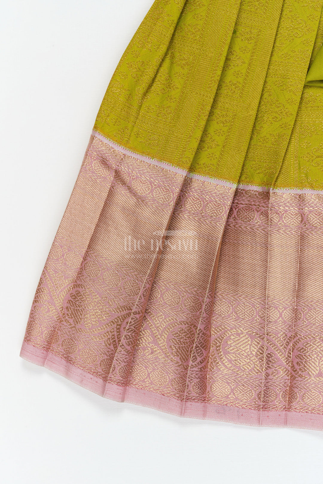 The Nesavu Girls Kanchi Silk Frock Baby Girl Silk Frock for Temple Visits and Traditional Ceremonies Nesavu Nesavu baby girl traditional silk frock for temple visits and cultural celebrations