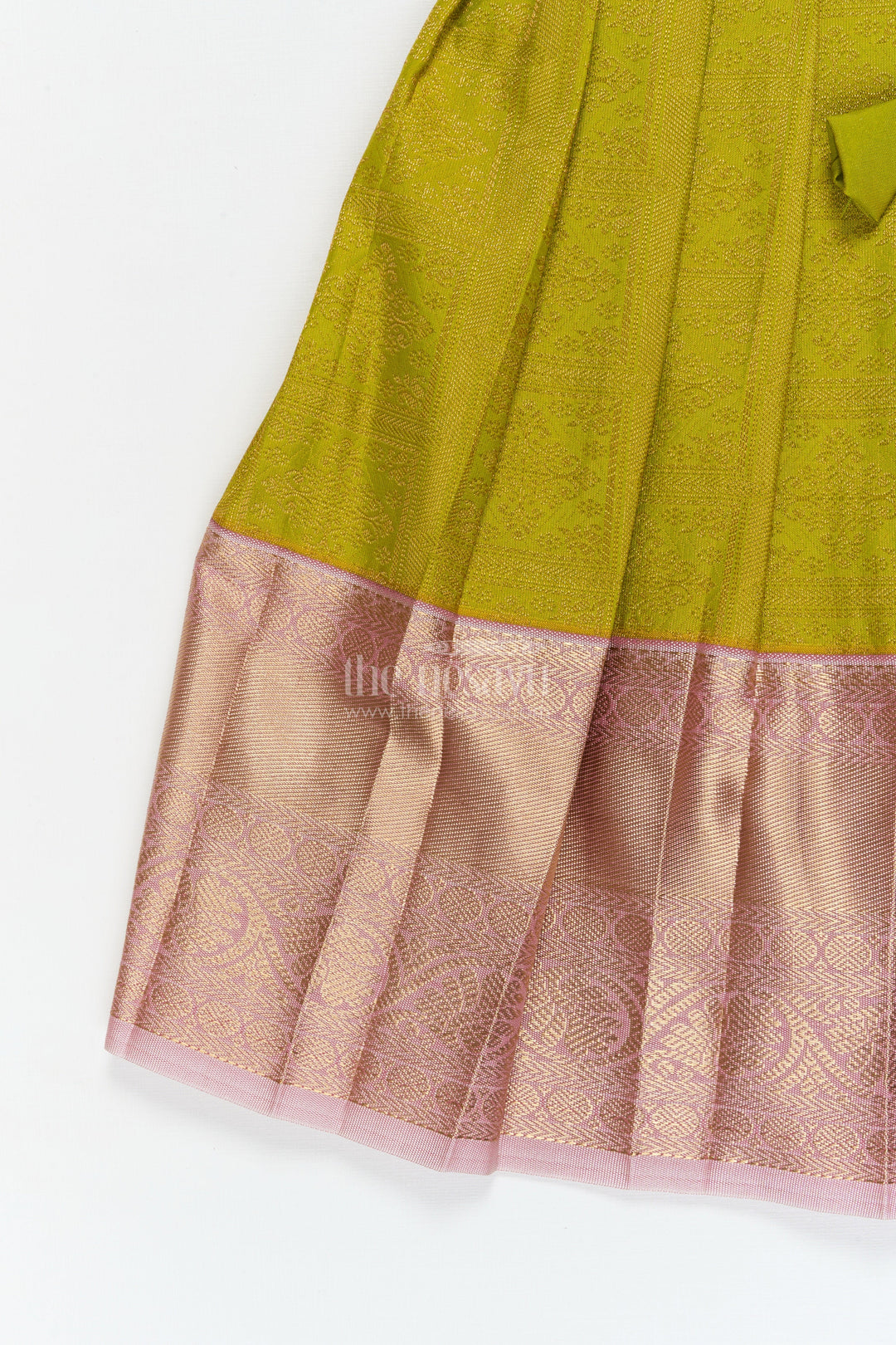 The Nesavu Girls Kanchi Silk Frock Baby Girl Silk Frock for Temple Visits and Traditional Ceremonies Nesavu Nesavu baby girl traditional silk frock for temple visits and cultural celebrations
