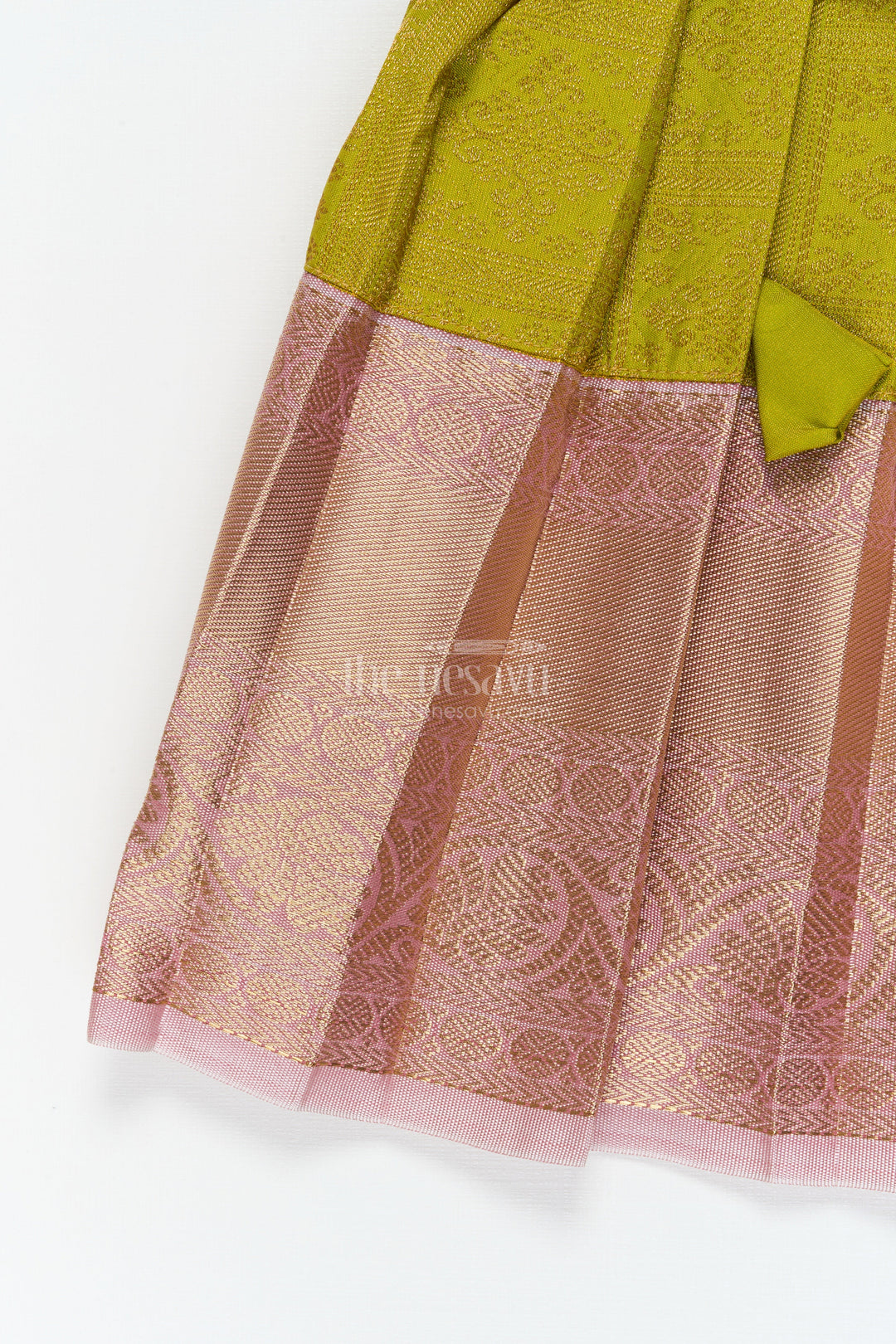 The Nesavu Girls Kanchi Silk Frock Baby Girl Silk Frock for Temple Visits and Traditional Ceremonies Nesavu Nesavu baby girl traditional silk frock for temple visits and cultural celebrations