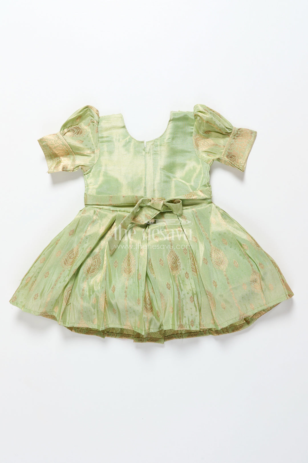 The Nesavu Silk Party Frock Baby Girl Silk Frock for Traditional Occasions and Milestone Moments Nesavu Nesavu baby girl silk party frock zari tissue skirt  perfect weddings traditional ceremonies