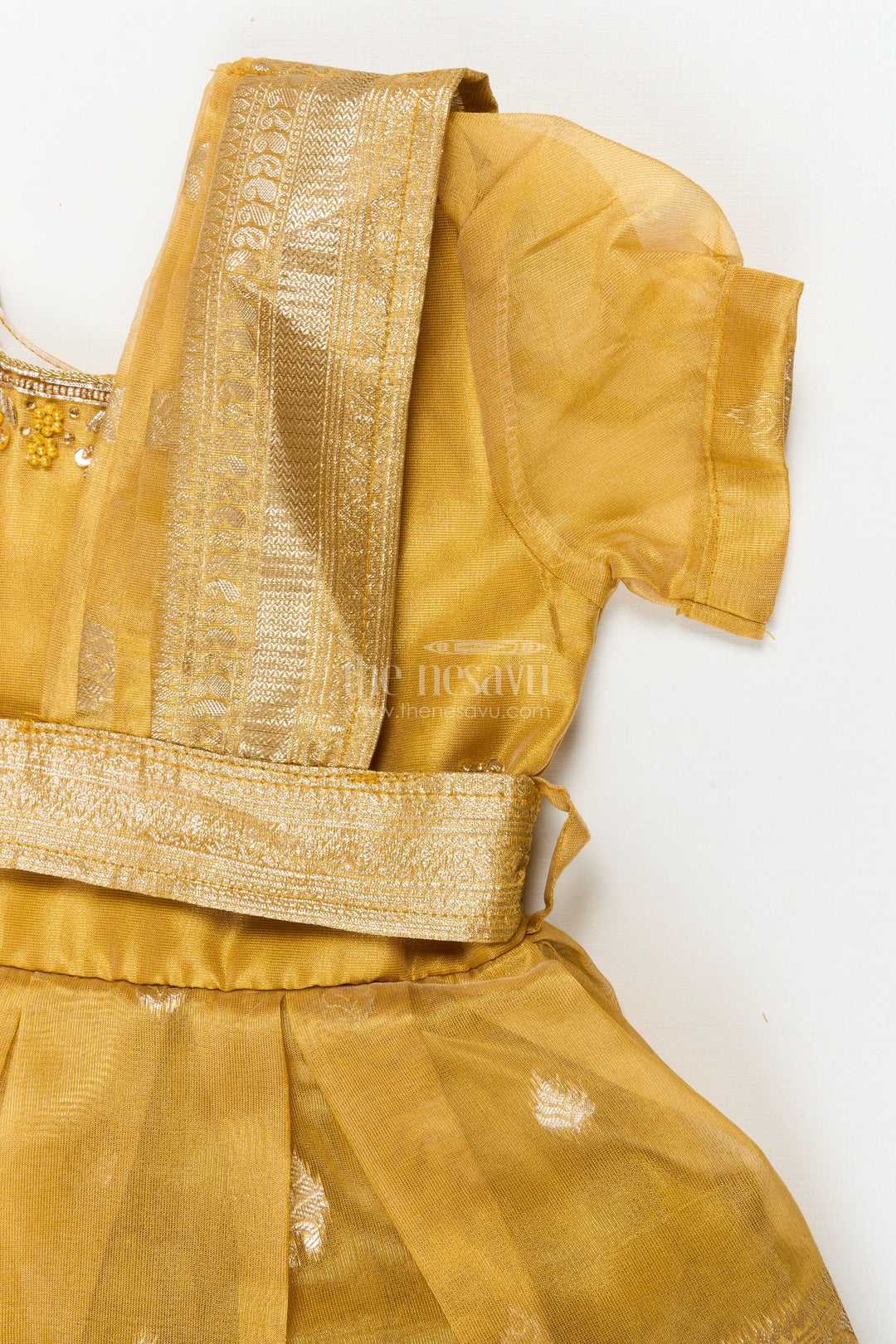 The Nesavu Silk Frock Baby Girl Silk Frock for Wedding and Traditional Occasions Nesavu Nesavu baby girl silk frock for weddings and festive occasions with tissue flare