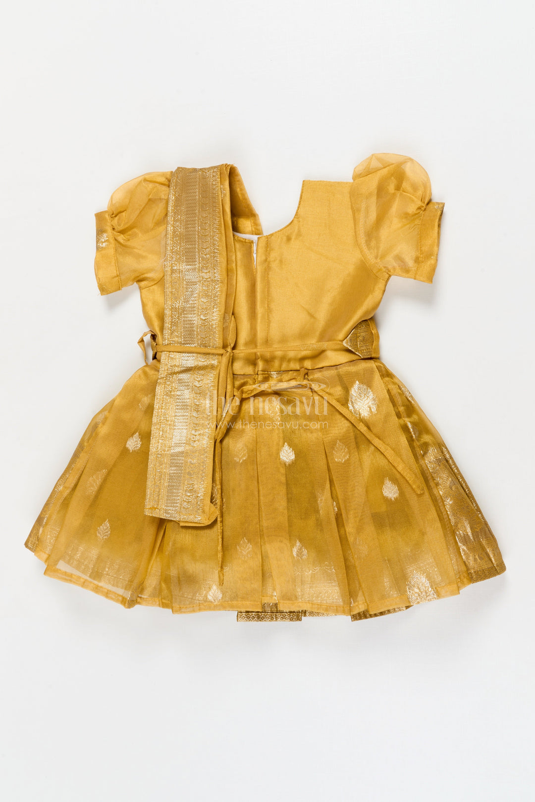 The Nesavu Silk Frock Baby Girl Silk Frock for Wedding and Traditional Occasions Nesavu Nesavu baby girl silk frock for weddings and festive occasions with tissue flare