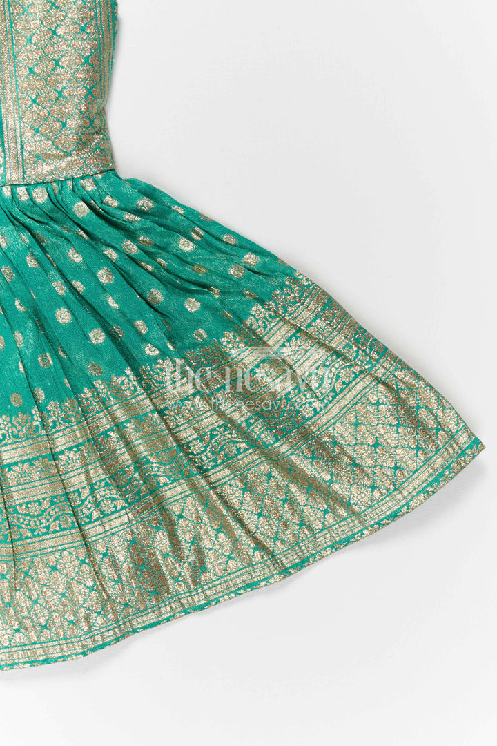 The Nesavu Silk Frock Baby Girl Silk Frock for Weddings and Festivale Occasions Nesavu Nesavu Baby Girl Silk Frock For Weddings With Blend Silk And Tissue Bottom Festive Flared Design