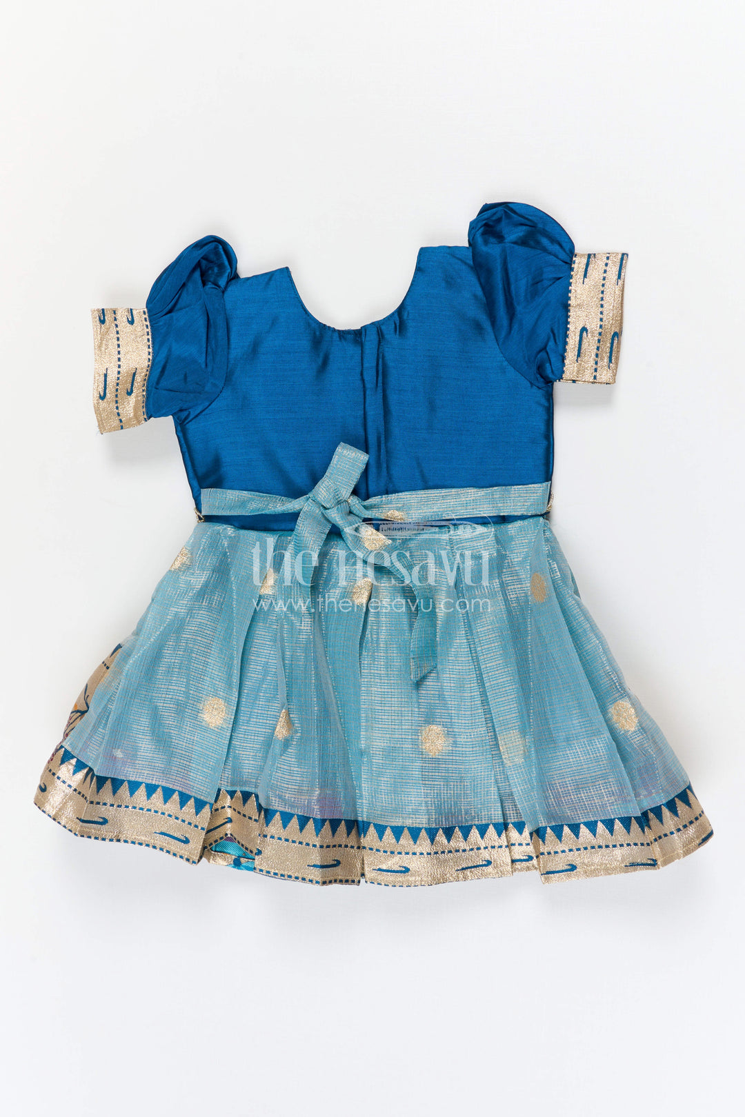 The Nesavu Silk Frock Baby Girl Silk Frock for Weddings and Festive Celebrations Nesavu Nesavu baby girl silk frock for weddings and festive celebrations with tissue skirt design