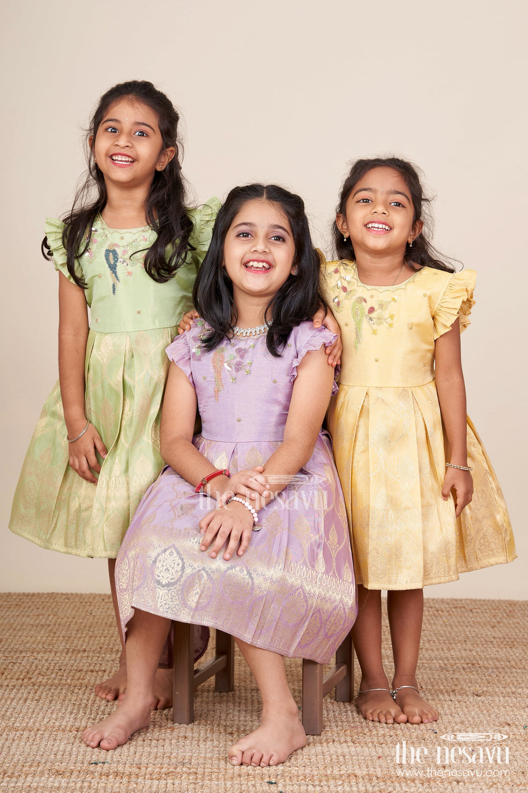 The Nesavu Silk Frock Baby Girl Silk Frock for Weddings and Traditional Celebrations Nesavu Nesavu baby girl silk frock zari work weddings traditional festive celebrations