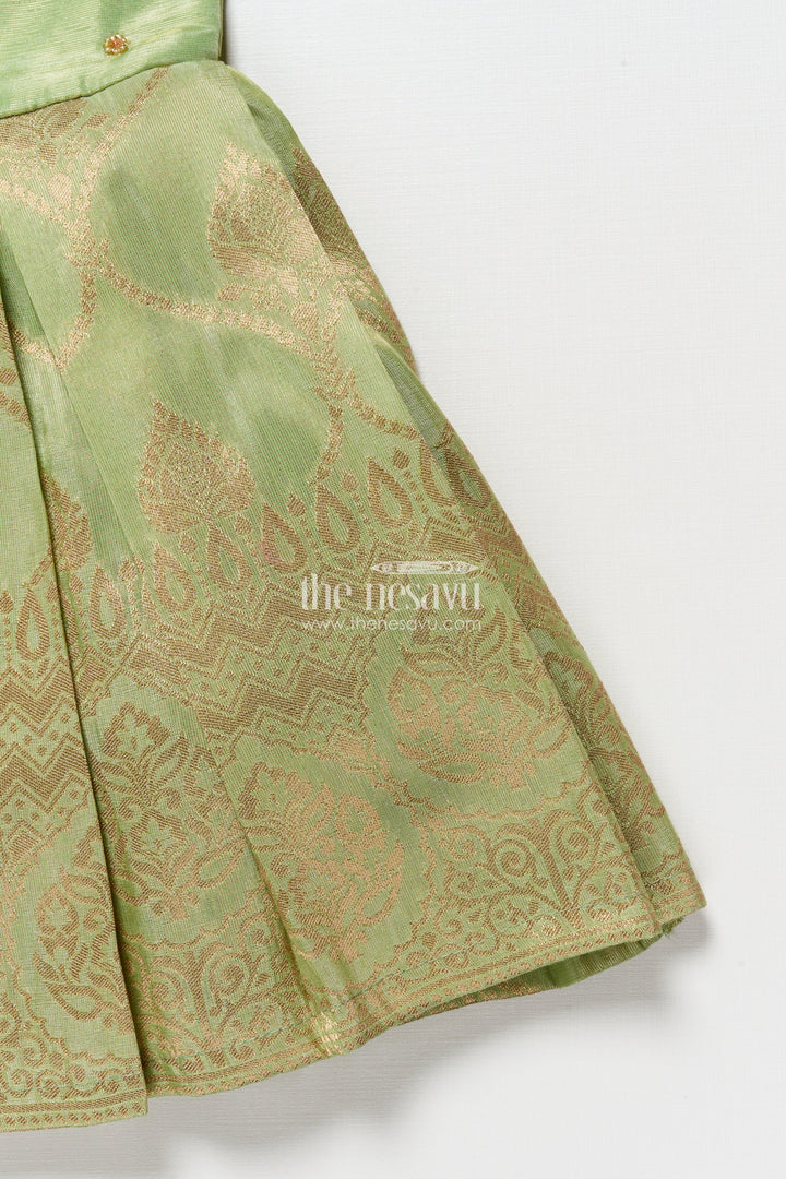 The Nesavu Silk Frock Baby Girl Silk Frock for Weddings and Traditional Celebrations Nesavu Nesavu baby girl silk frock zari work weddings traditional festive celebrations