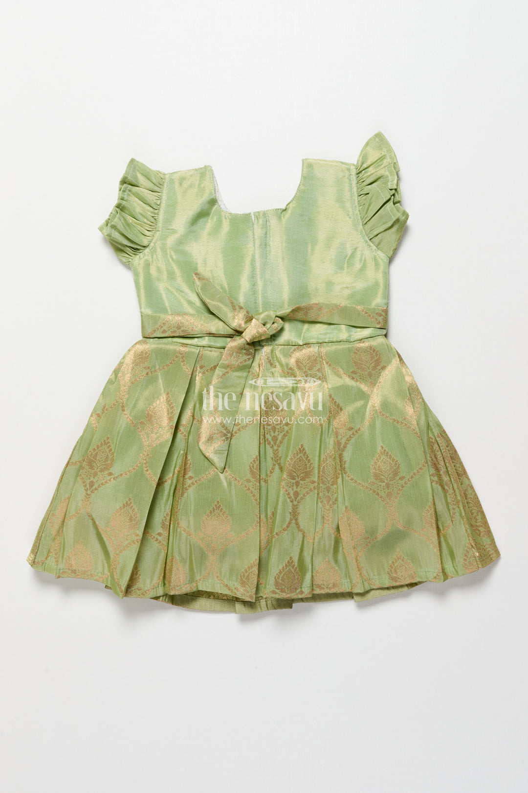 The Nesavu Silk Frock Baby Girl Silk Frock for Weddings and Traditional Celebrations Nesavu Nesavu baby girl silk frock zari work weddings traditional festive celebrations