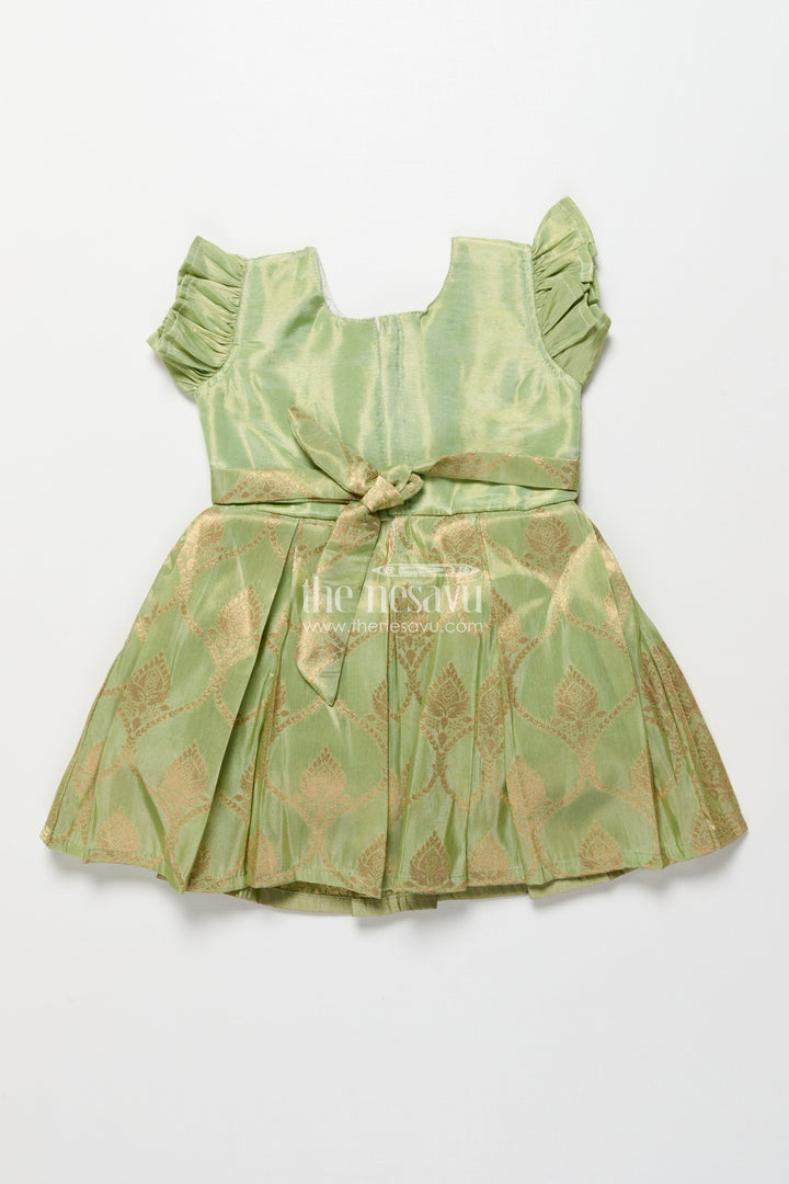 The Nesavu Silk Frock Baby Girl Silk Frock for Weddings and Traditional Celebrations Nesavu Nesavu baby girl silk frock zari work weddings traditional festive celebrations