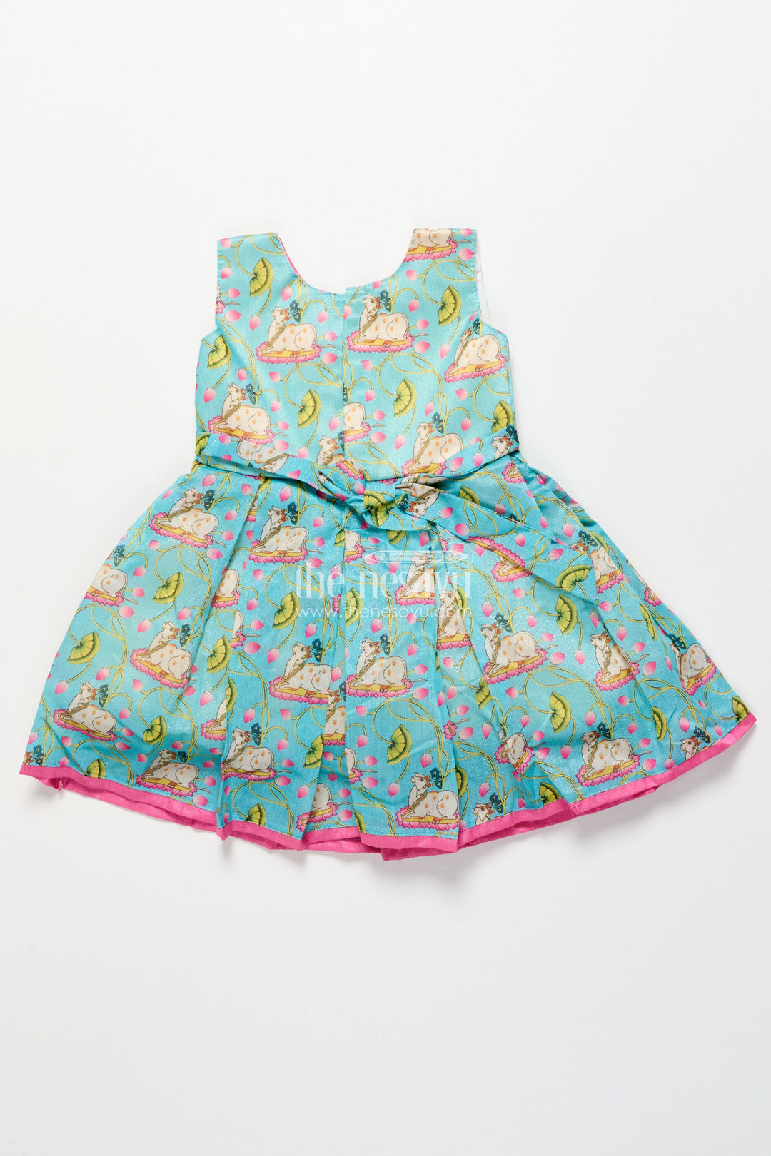 The Nesavu Silk Frock Baby Girl Silk Frock with Jacket for Festive Gatherings Nesavu Nesavu baby girl silk frock embroidered jacket digital print festive gatherings