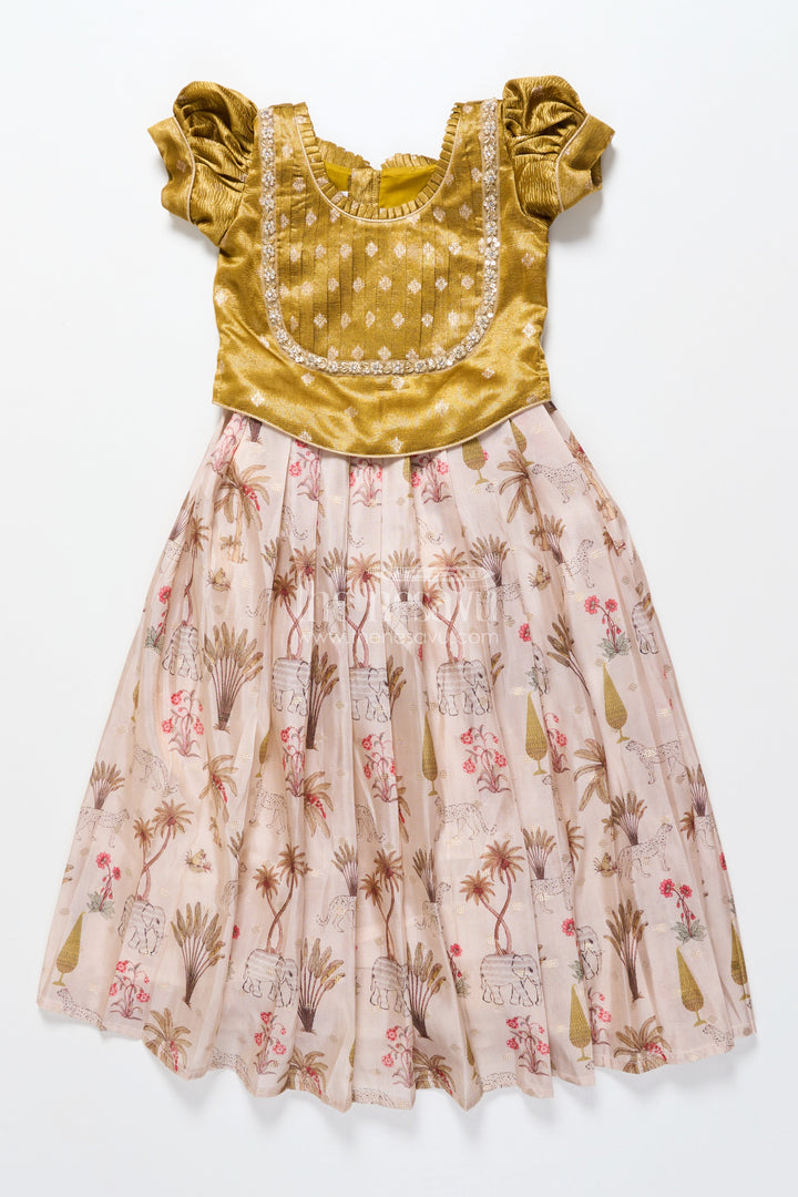 The Nesavu Pattu Pavadai Baby Girl Silk Pattu Pavadai for Traditional Functions and Naming Ceremony Nesavu Nesavu baby girl pattu pavadai semi Banaras tissue silk traditional functions