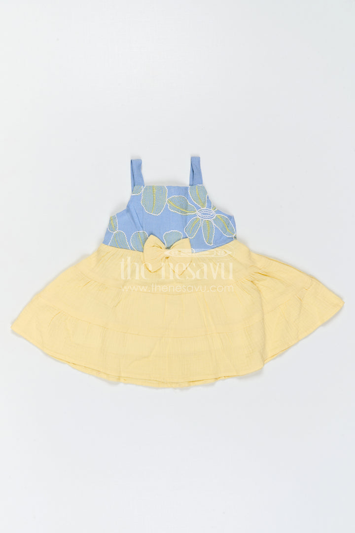 The Nesavu Girls Cotton Frock Baby Girl Sleeveless Frock for Summer Outings and Playdates Nesavu Nesavu Baby Girl Sleeveless Cotton Frock For Summer Outings And Playful Twirl Moments