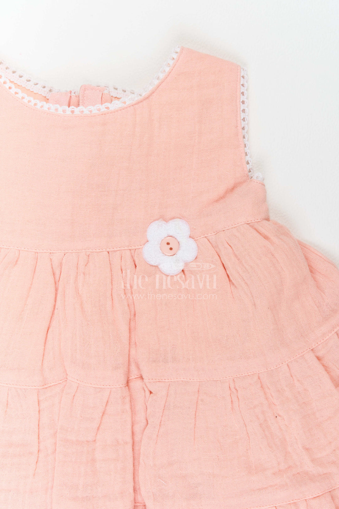 The Nesavu Baby Cotton Frocks Baby Girl Tiered Muslin Dress for Playdates Photoshoots and Family Outings Nesavu Nesavu Baby Girl Tiered Muslin Dress For Playdates Photoshoots Family Outings And Casual Celebrations
