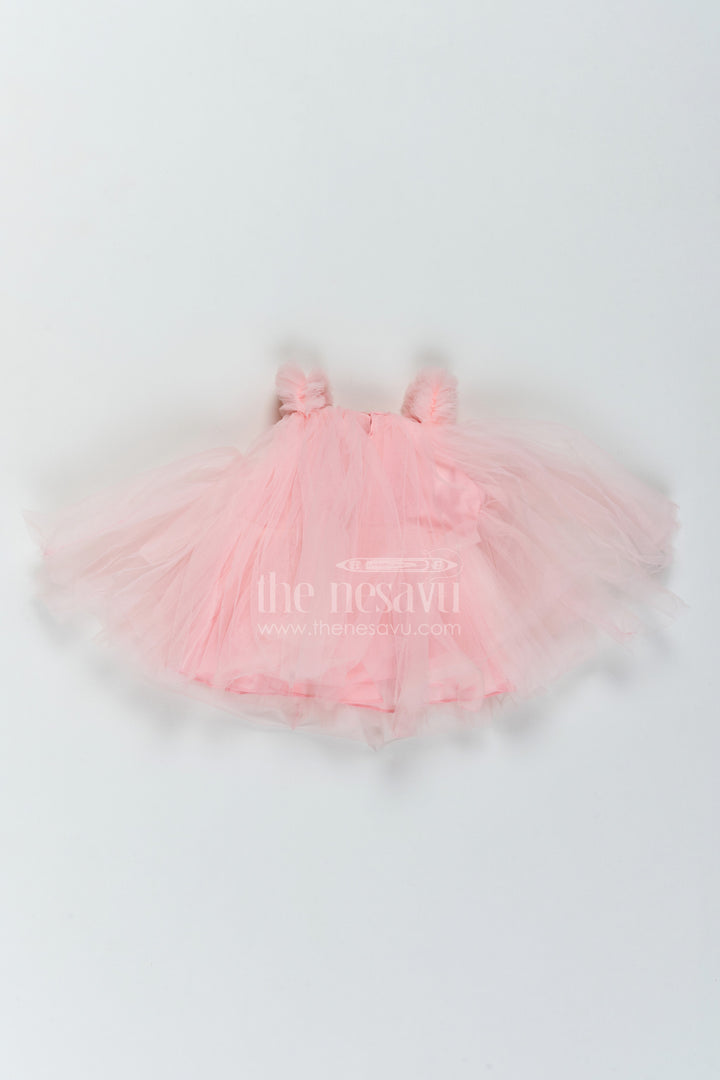 The Nesavu Girls Fancy Party Frock Baby Girl Tulip Frock for Cake Cutting and Birthday Portraits Nesavu Nesavu Baby Girl Tulip Net Frock For Cake Cutting Birthday Portraits Milestone Parties And Celebrations