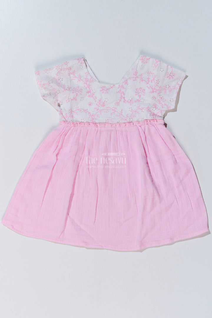 The Nesavu Baby Cotton Frocks Baby Girls Cinderella Frock with Embroidered Lace Bodice and Flowy Cotton Skirt for a Fairytale Look Nesavu Baby Girls Cinderella Frock Lace Bodice Cotton Flared Skirt a Princess Look | The Nesavu