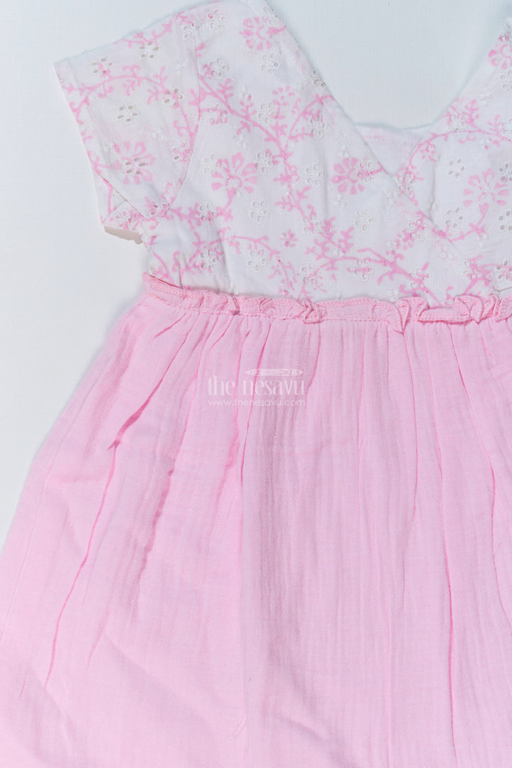 The Nesavu Baby Cotton Frocks Baby Girls Cinderella Frock with Embroidered Lace Bodice and Flowy Cotton Skirt for a Fairytale Look Nesavu Baby Girls Cinderella Frock Lace Bodice Cotton Flared Skirt a Princess Look | The Nesavu