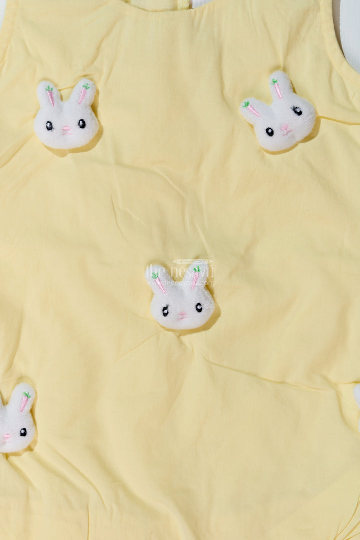 The Nesavu Baby Cotton Frocks Baby Girls Frock Design Party Wear with Adorable Bunny Patches and a Flared Cotton Skirt Nesavu Baby Girls Frock Design Party Wear Cute Bunny Patches Flared Cotton Skirt | The Nesavu