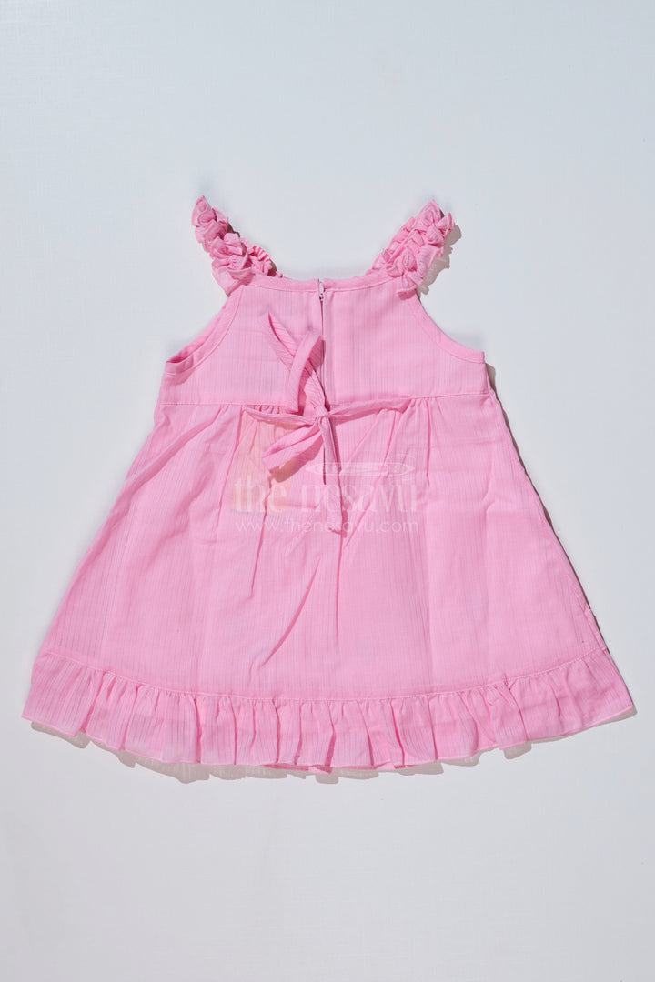 The Nesavu Baby Cotton Frocks Baby Girls Frock for Birthday in Cotton with Embroidered Floral Details and Ruffled Straps Nesavu Baby Girls Frock Birthday Cotton Embroidered Floral Details Ruffled Straps | The Nesavu
