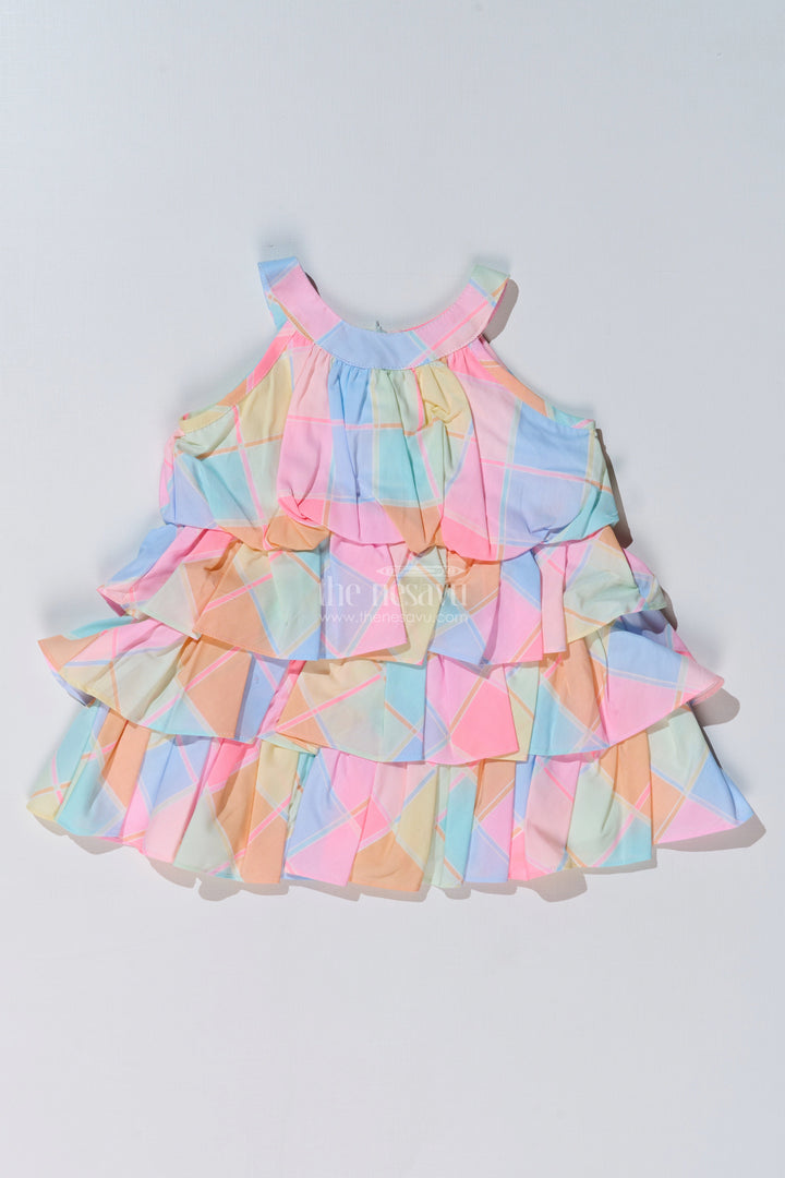 The Nesavu Baby Cotton Frocks Baby Girls Maxi Frock with Layered Pastel Ruffles and Soft Cotton Fabric for a Dreamy Look Nesavu 14 (6M) / Multicolor BFJ740A-14 Baby Girls Maxi Frock Pastel Layered Ruffles Soft Cotton Fabric | The Nesavu