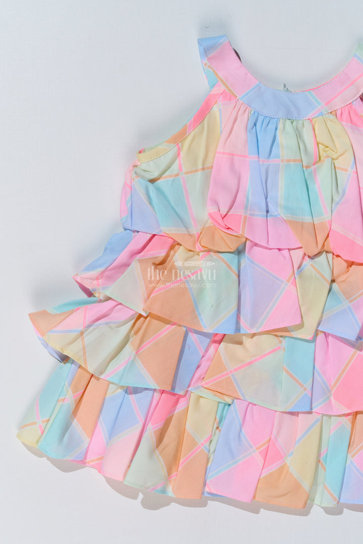 The Nesavu Baby Cotton Frocks Baby Girls Maxi Frock with Layered Pastel Ruffles and Soft Cotton Fabric for a Dreamy Look Nesavu Baby Girls Maxi Frock Pastel Layered Ruffles Soft Cotton Fabric | The Nesavu