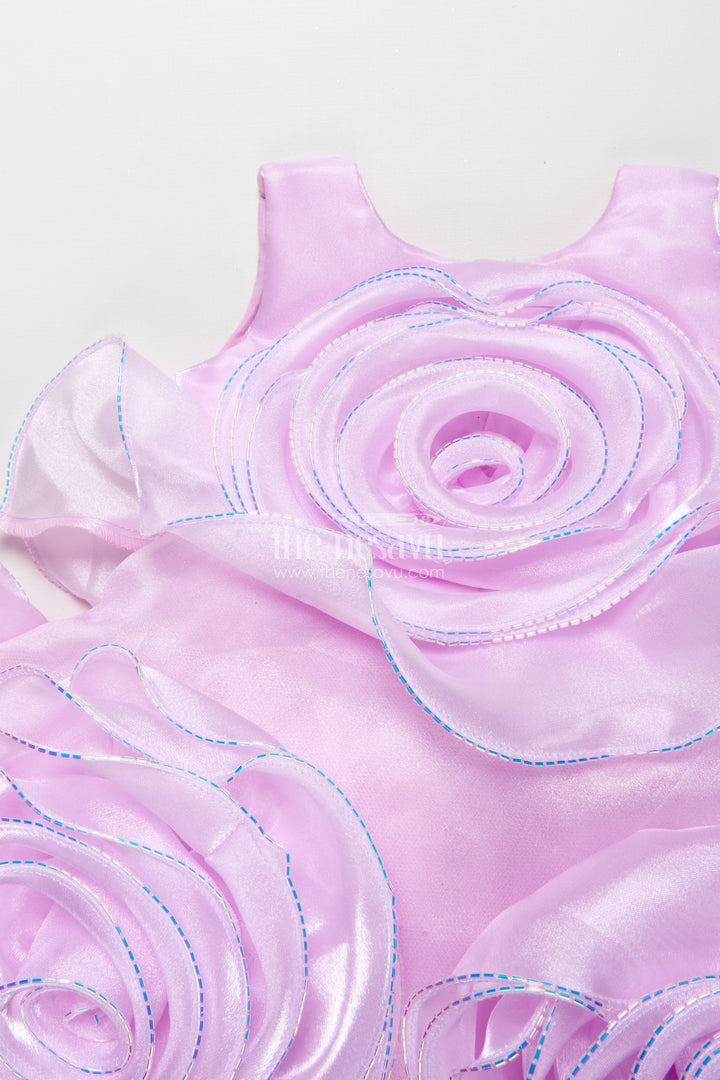 The Nesavu Girls Fancy Party Frock Baby Girls Organza Frock for Birthdays and Party Occasions Nesavu Nesavu baby girls organza party frock floral detailing birthdays