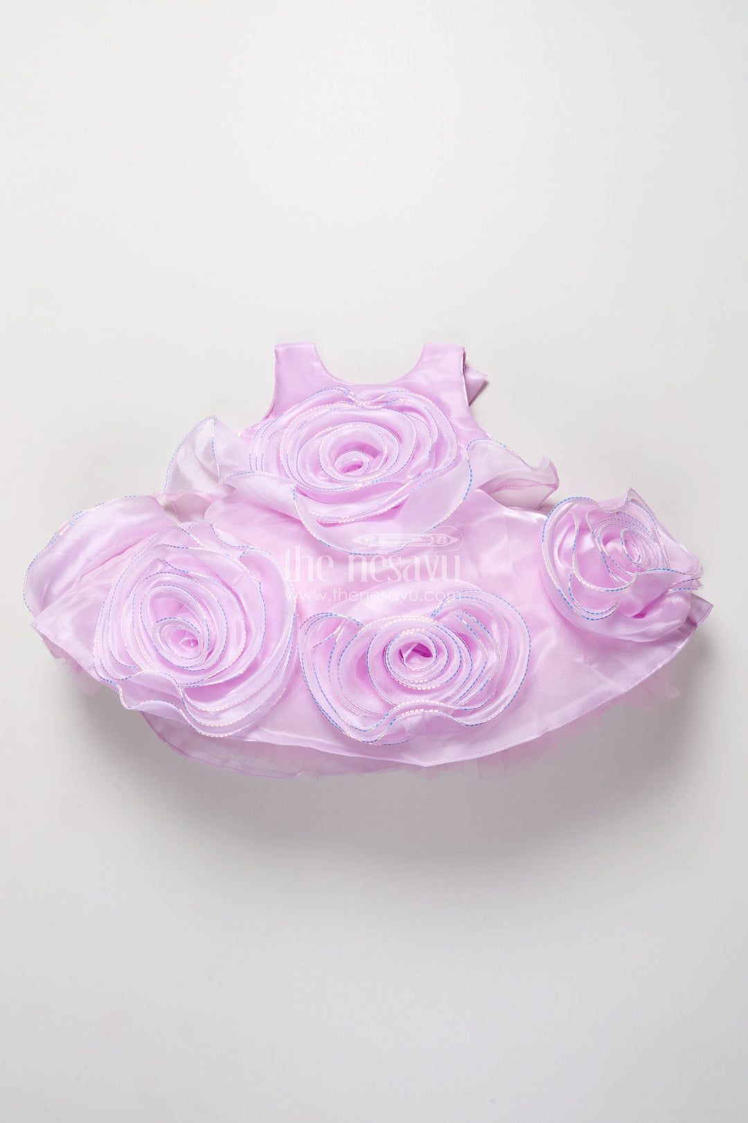 The Nesavu Girls Fancy Party Frock Baby Girls Organza Frock for Birthdays and Party Occasions Nesavu Nesavu baby girls organza party frock floral detailing birthdays