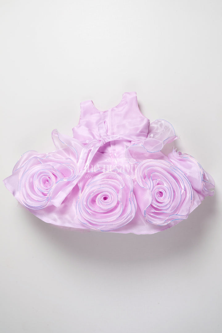The Nesavu Girls Fancy Party Frock Baby Girls Organza Frock for Birthdays and Party Occasions Nesavu Nesavu baby girls organza party frock floral detailing birthdays