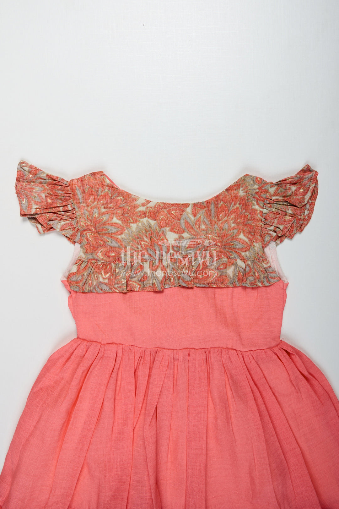 The Nesavu Girls Cotton Frock Baby Girls Pink Frock Rayon Printed Yoke Party Wear Dress Nesavu Nesavu Pink Baby Girl Frock Rayon Printed Yoke Everyday Party Wear