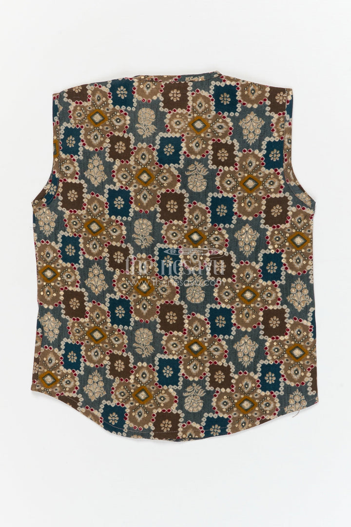 The Nesavu Baby Jablas Baby Jabla Top for Breezy Summer Comfort and Daily Dressing Nesavu 10 (NB) / Green / Viscose Silk IF039A-10 Nesavu baby jabla in soft modal silk with ethnic prints – perfect for summer and everyday wear