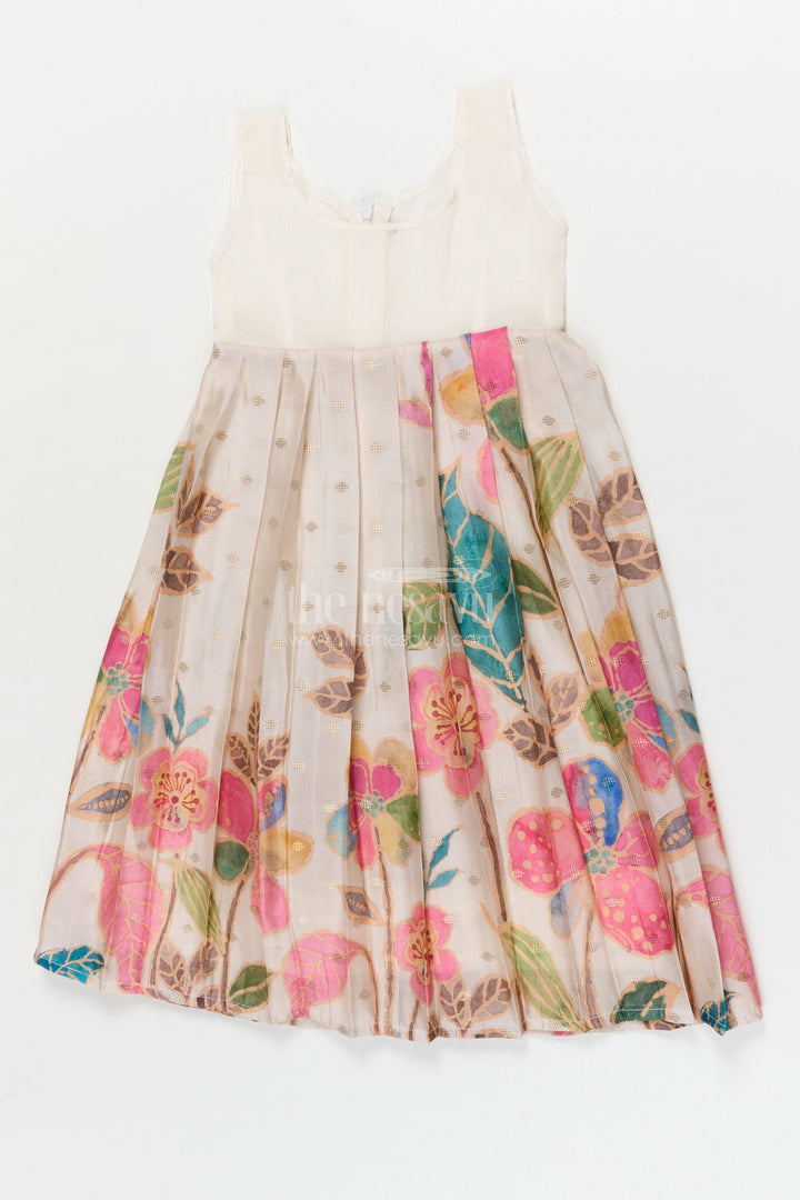 The Nesavu Pattu Pavadai Baby Pattu Pavadai for Birthday Parties and Photo Sessions Nesavu Nesavu baby girl pattu pavadai with floral skirt for birthdays and festive photoshoots