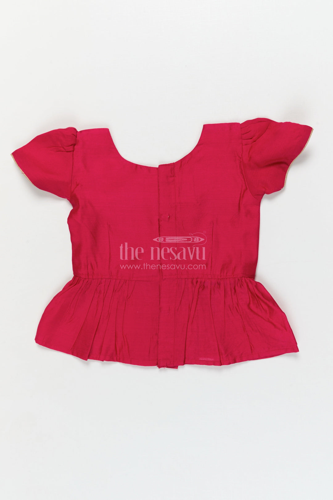 The Nesavu Pattu Pavadai Baby Pattu Pavadai for Birthday Parties and Photo Sessions Nesavu Nesavu baby girl pattu pavadai with floral skirt for birthdays and festive photoshoots