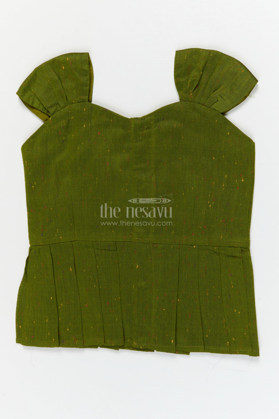 The Nesavu Pattu Pavadai Baby Pattu Pavadai with Floral Skirt for Birthdays and Outdoor Events Nesavu Nesavu floral pattu pavadai for baby girls with raw silk blouse – perfect for birthdays and summer events