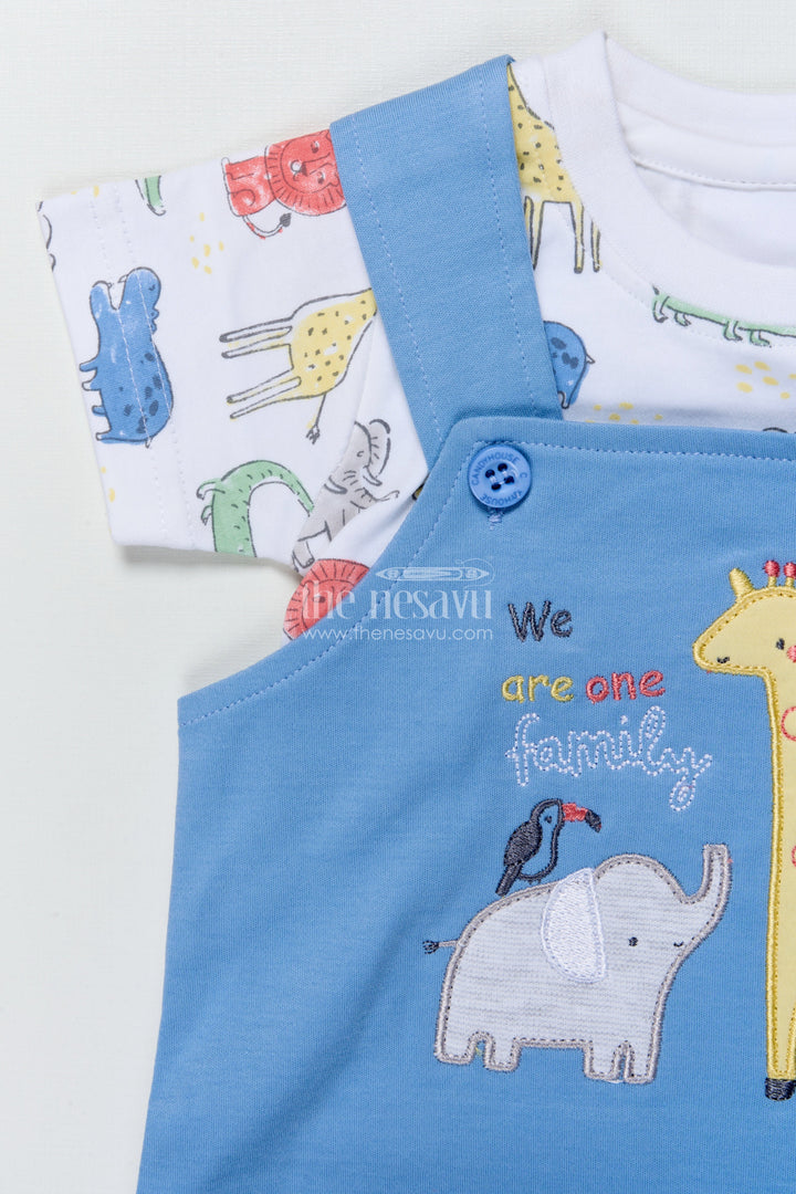 The Nesavu Baby Casual Sets Baby Romper with Animal Patch Embellishment for Fun Everyday Wear Nesavu Nesavu baby cotton romper animal patches print  perfect casual comfort everyday fun