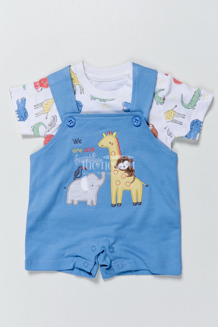 The Nesavu Baby Casual Sets Baby Romper with Animal Patch Embellishment for Fun Everyday Wear Nesavu Nesavu baby cotton romper animal patches print  perfect casual comfort everyday fun