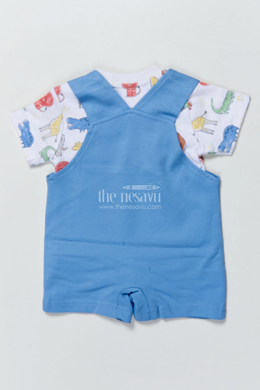 The Nesavu Baby Casual Sets Baby Romper with Animal Patch Embellishment for Fun Everyday Wear Nesavu Nesavu baby cotton romper animal patches print  perfect casual comfort everyday fun