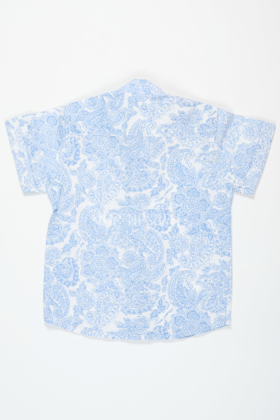 The Nesavu Boys Cotton Shirt Blue Paisley Print Boys Cotton Shirt Half Sleeves Comfortable for Family Gatherings Nesavu Blue Paisley Print Boys Cotton Shirt Nesavu Elegant Half Sleeves Casual Wear Family Gatherings