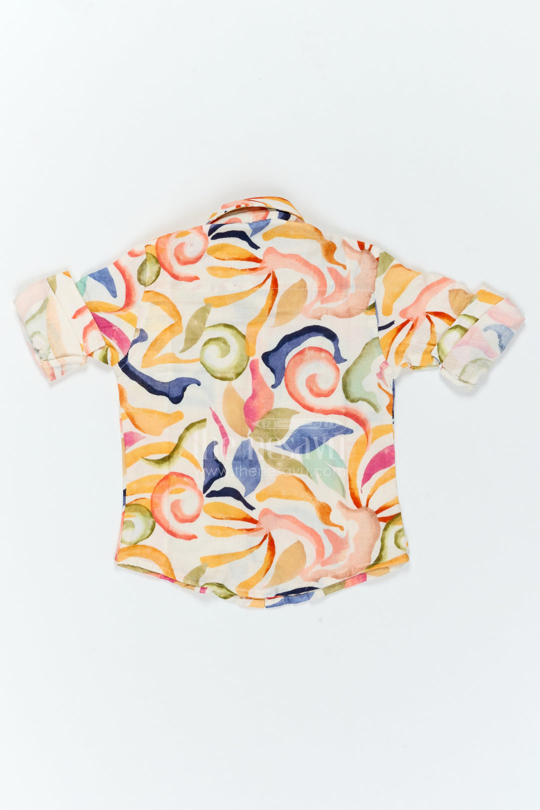 The Nesavu Boys Cotton Shirt Boys Abstract Print Muslin Shirt for Holidays Birthdays and Creative Casual Wear Nesavu Nesavu Boys Abstract Print Muslin Shirt For Holidays Birthdays Family Lunches And Creative Casual Outings
