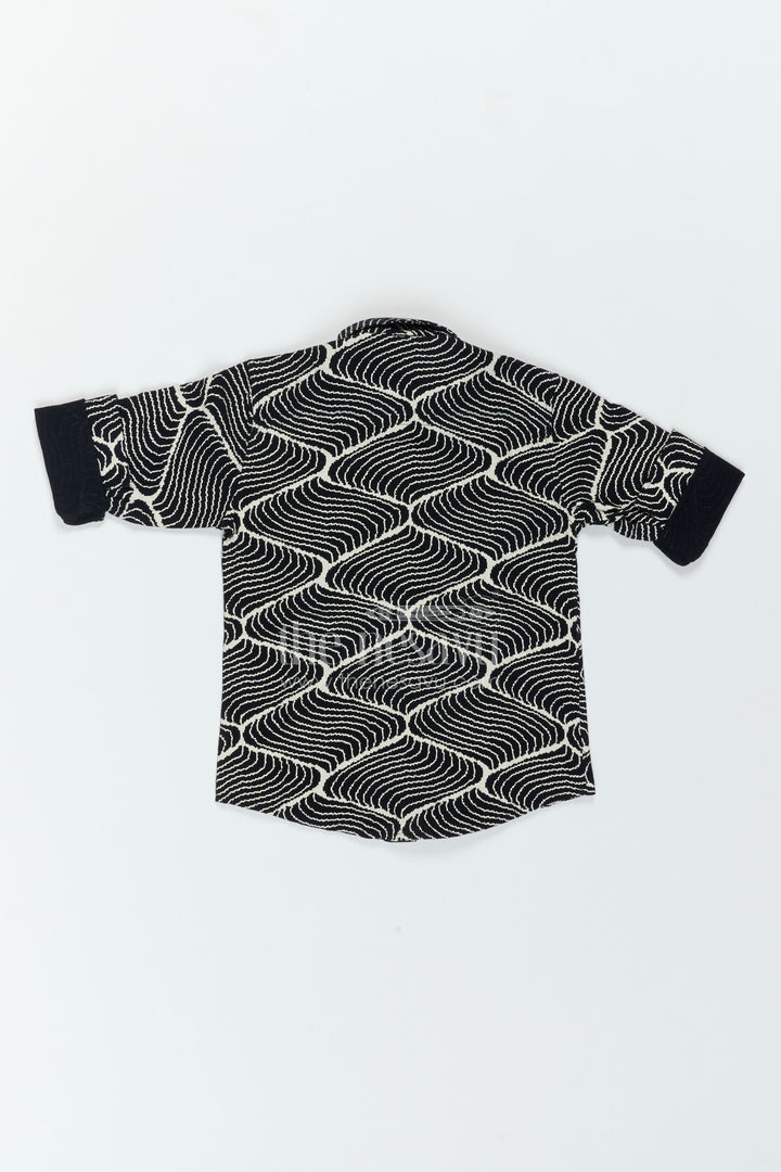 The Nesavu Boys Cotton Shirt Boys Abstract Print Shirt for Parties Holidays and Standout Casual Looks Nesavu Nesavu Boys Abstract Print Shirt For Parties Holidays Family Outings And Standout Smart Casual Styling
