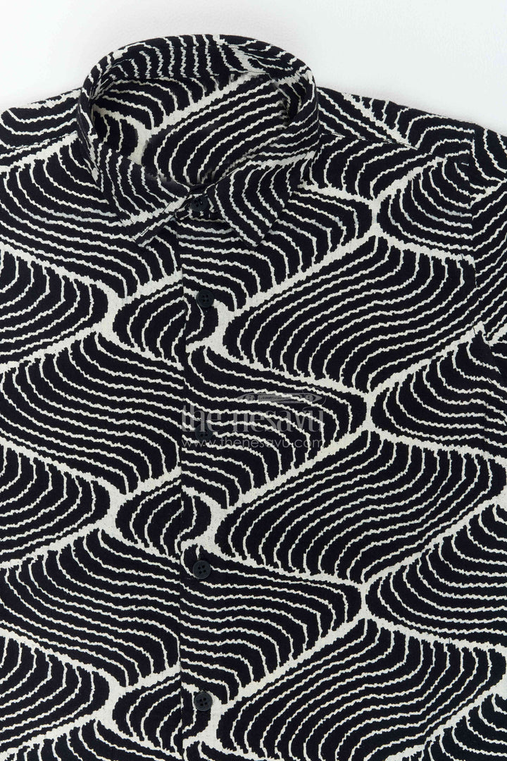 The Nesavu Boys Cotton Shirt Boys Abstract Print Shirt for Parties Holidays and Standout Casual Looks Nesavu Nesavu Boys Abstract Print Shirt For Parties Holidays Family Outings And Standout Smart Casual Styling