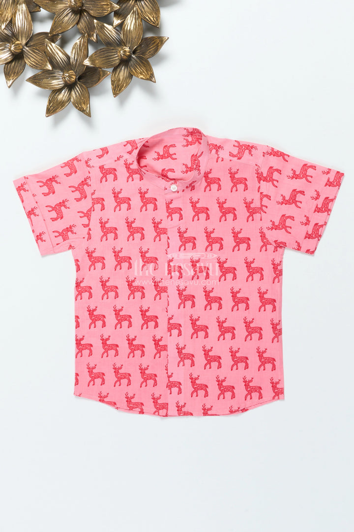 The Nesavu Boys Cotton Shirt Boys Animal Print Cotton Shirt for Everyday Wear and Playful Outings Nesavu Nesavu boys cotton animal print shirt casual wear summer outings