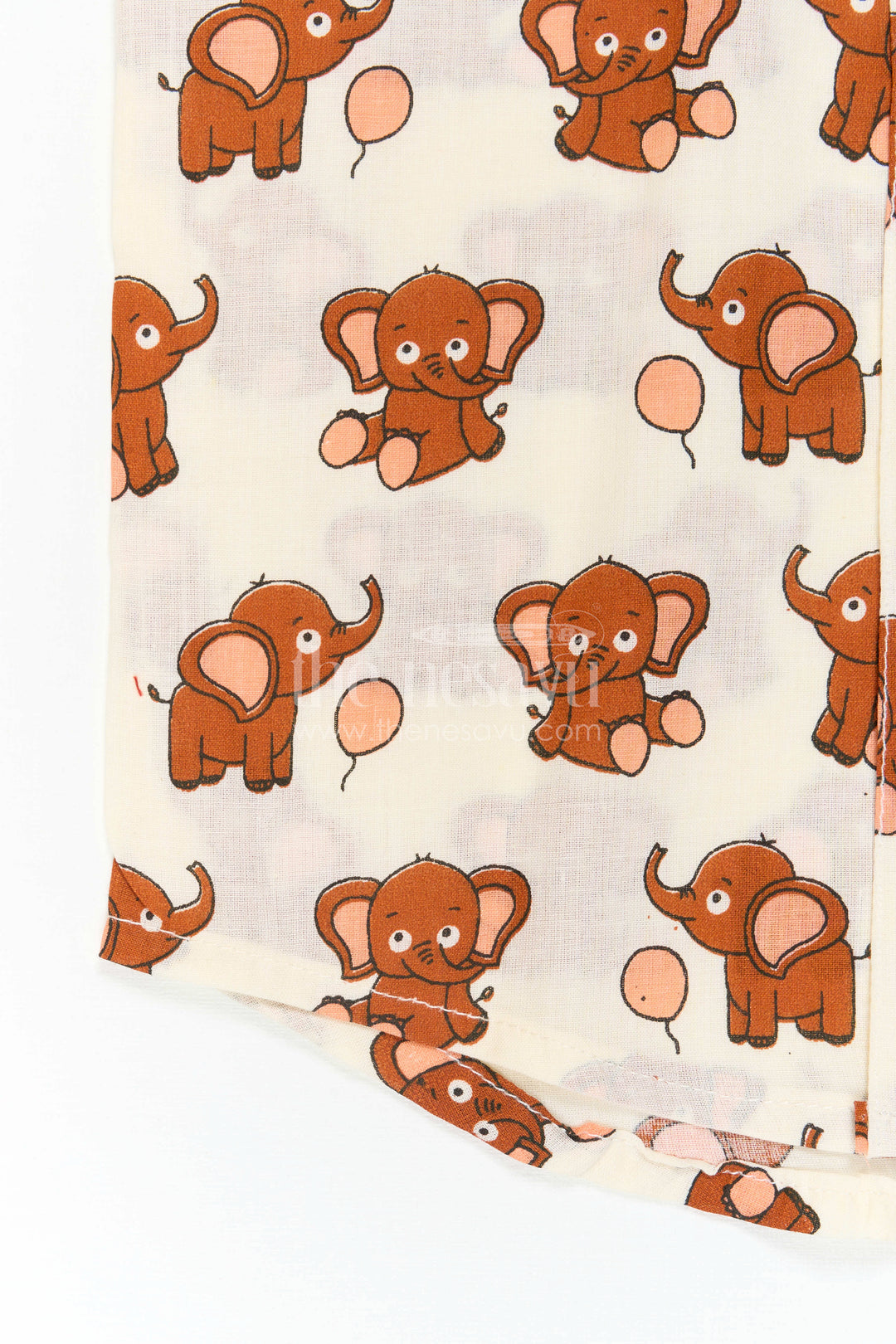 The Nesavu Boys Cotton Shirt Boys Animal Print Cotton Shirt for Playdates and Casual Outings Nesavu Nesavu Boys Cotton Animal Print Shirt With Elephant Design For Playful Casual Outings