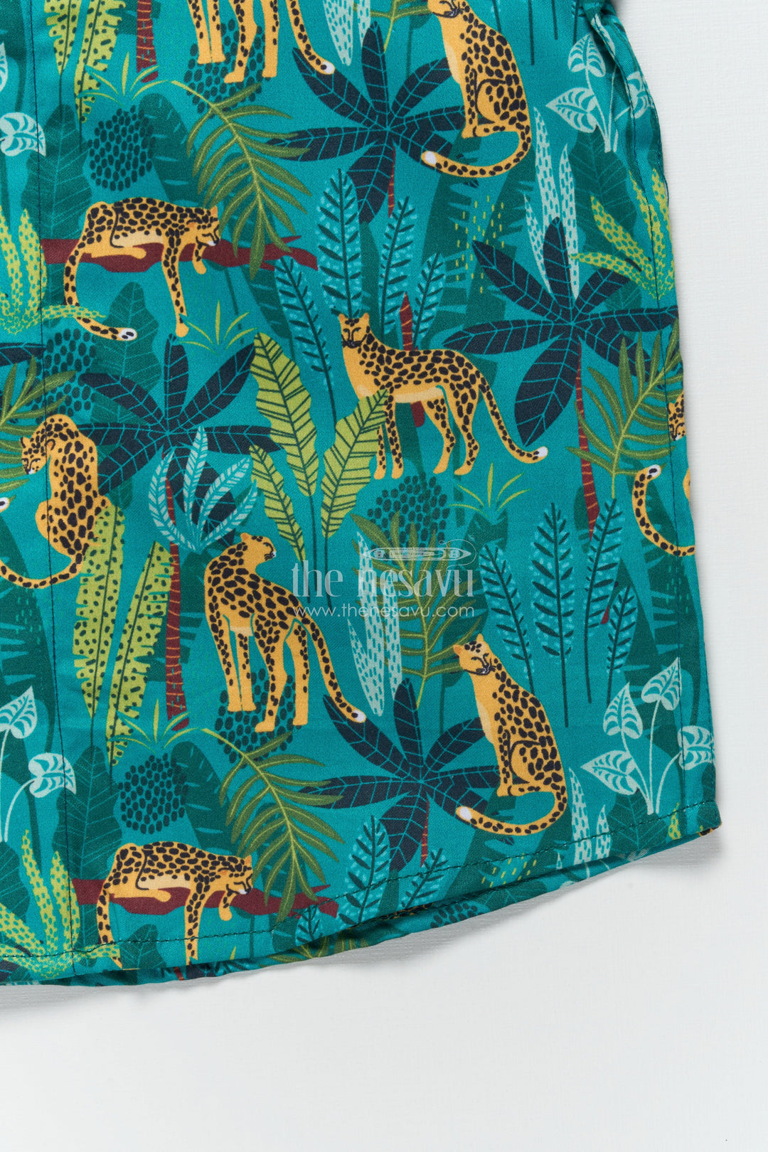 The Nesavu Boys Cotton Shirt Boys Animal Print Shirt for Zoo Trips and Everyday Play Nesavu Nesavu boys animal print shirt playdates zoo trips everyday dressing