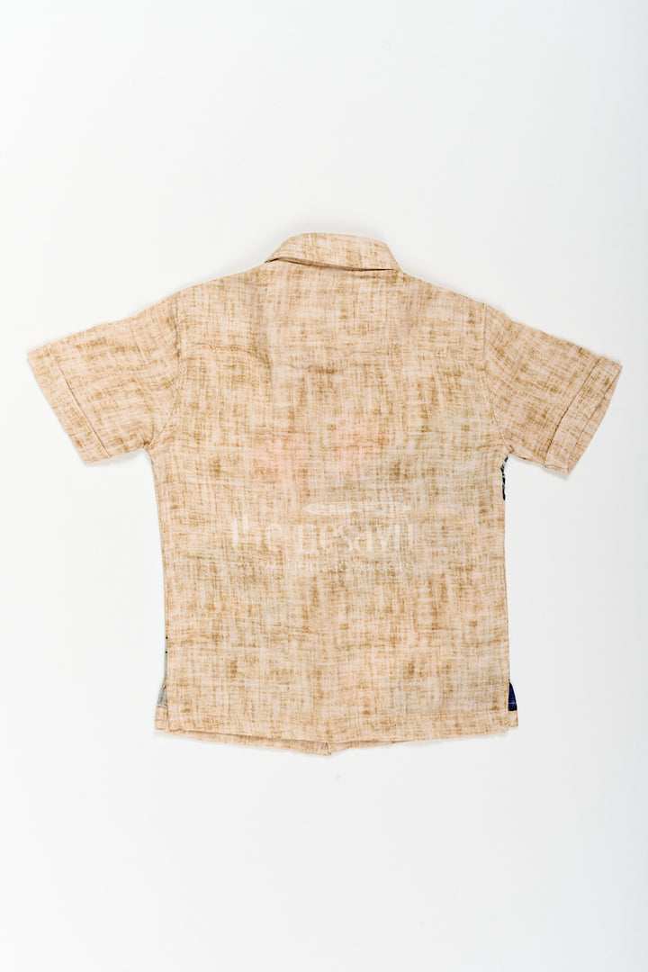 The Nesavu Boys Cotton Shirt Boys Artistic Print Muslin Shirt for Vacations Parties and Family Outings Nesavu Nesavu Boys Artistic Print Muslin Shirt For Vacations Parties Family Outings And Smart Casual Occasions