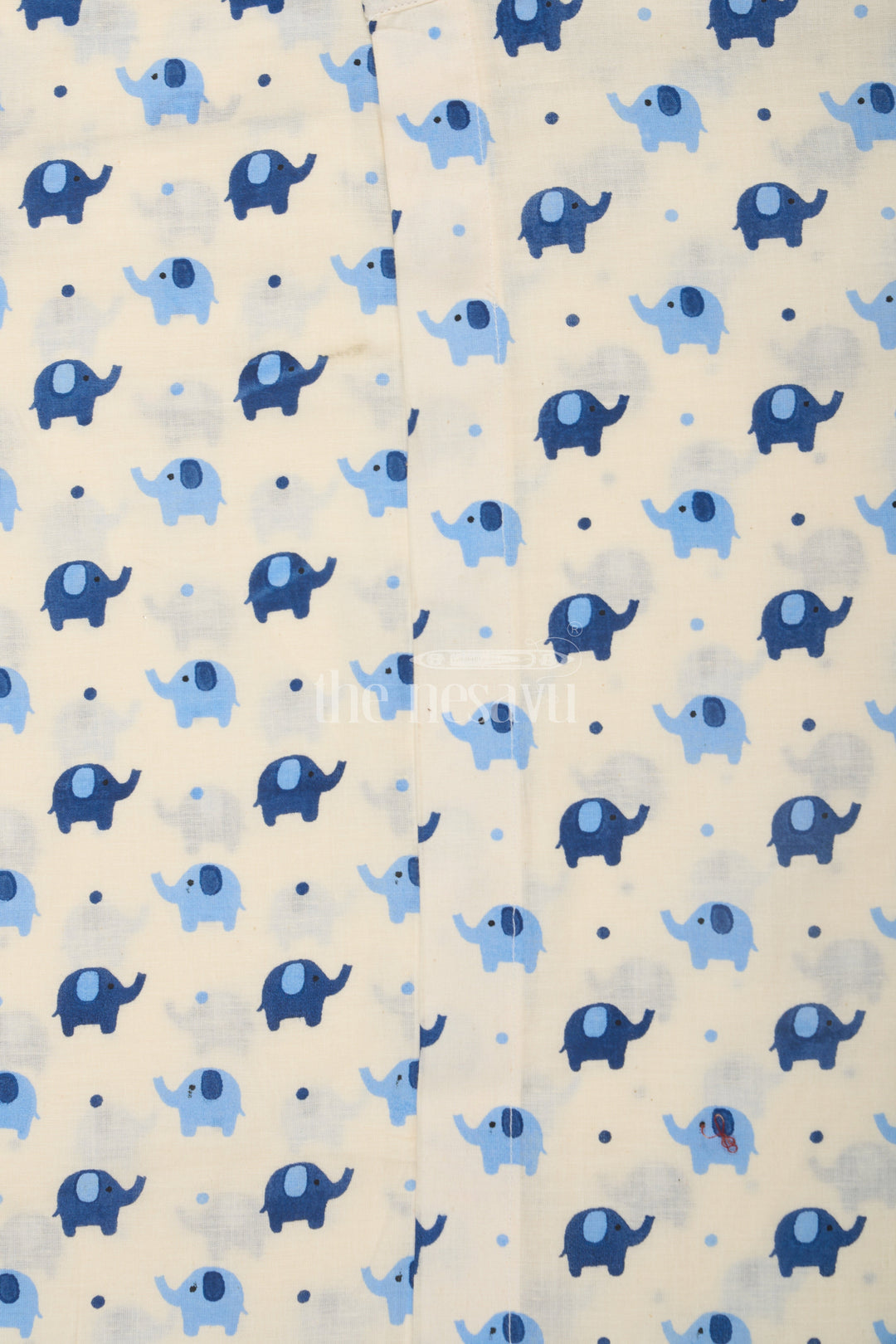 The Nesavu Boys Cotton Shirt Boys Beige Cotton Shirt with Blue and Navy Elephant Print for Fun and Playful Casual Wear Nesavu Nesavu Boys Beige Cotton Shirt Blue Elephant Print Fun Playful Casual Wear