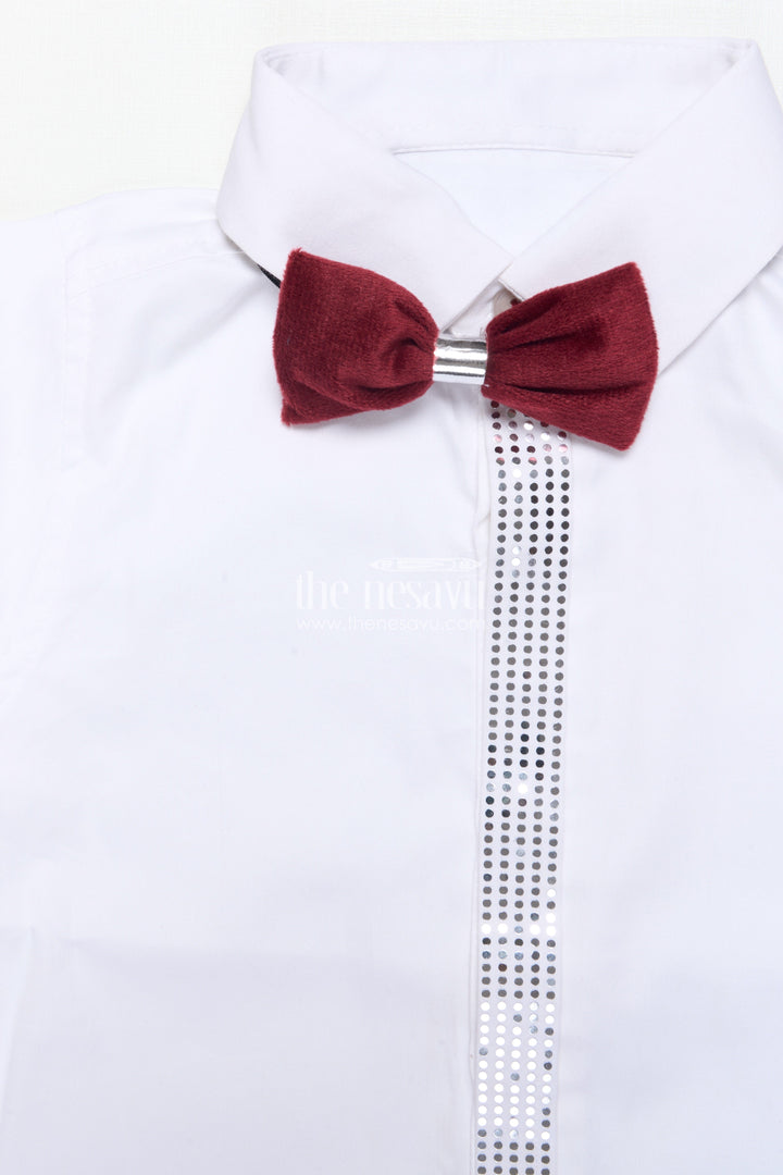 The Nesavu Boys Casual Set Boys Birthday Outfit with Waistcoat and Bowtie for Festive Occasions Nesavu Nesavu boys birthday outfit smart waistcoat bowtie festive occasions