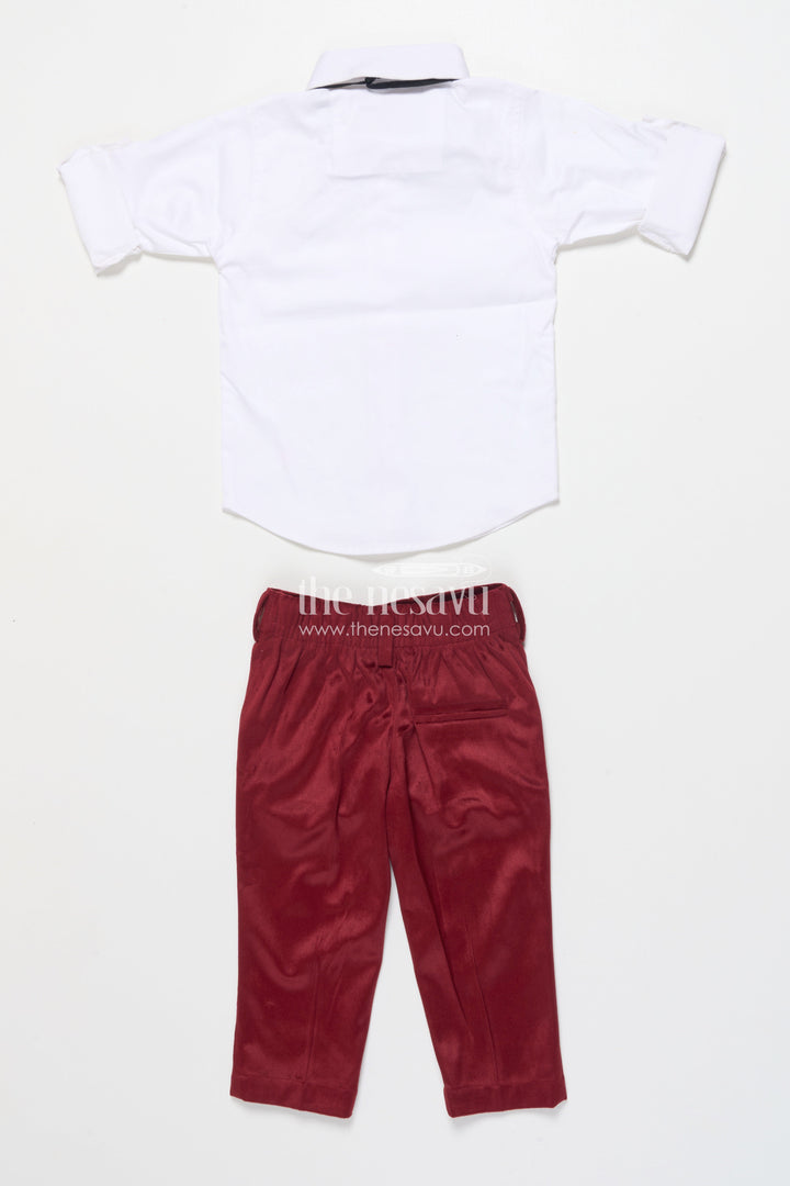 The Nesavu Boys Casual Set Boys Birthday Outfit with Waistcoat and Bowtie for Festive Occasions Nesavu Nesavu boys birthday outfit smart waistcoat bowtie festive occasions