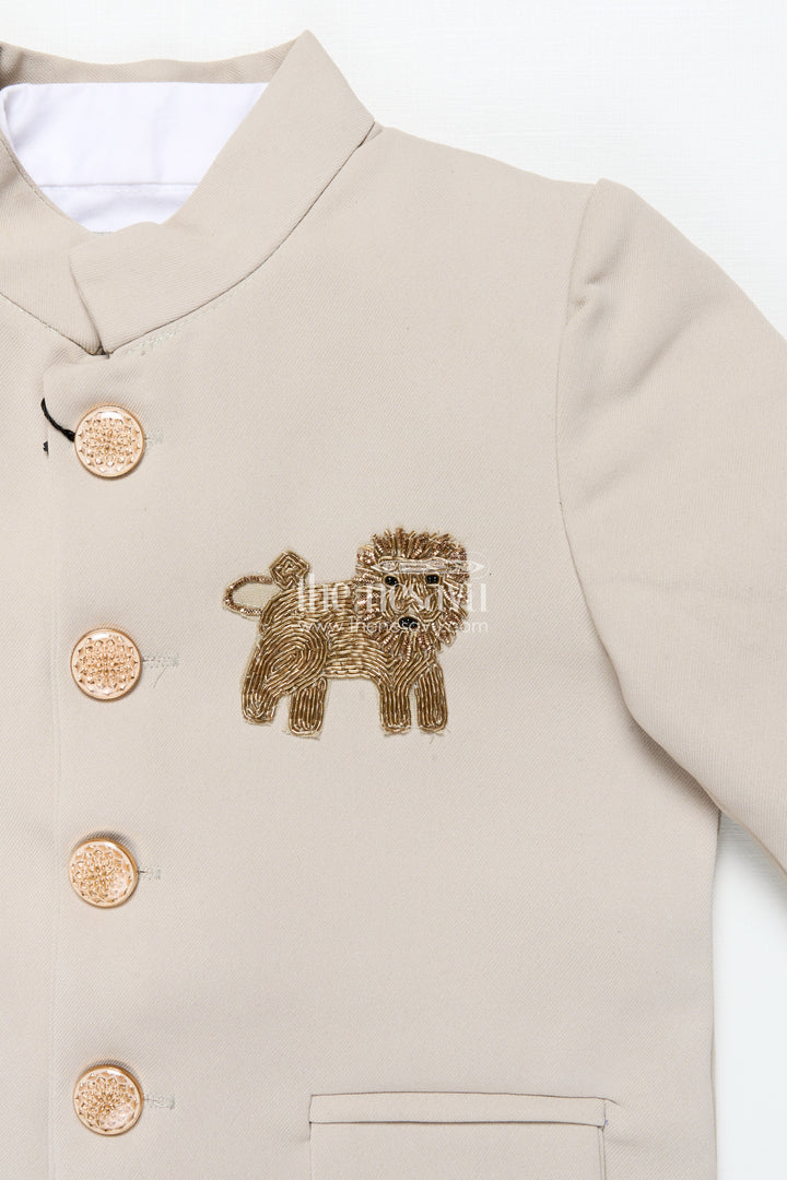 The Nesavu Boys Blazer Set Boys Blazer Set for Weddings and Formal Family Functions Nesavu Nesavu boys formal blazer set statement jacket weddings special occasions