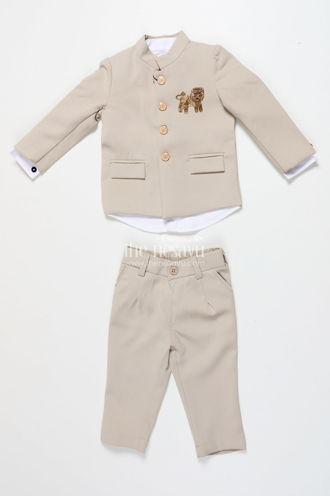 The Nesavu Boys Blazer Set Boys Blazer Set for Weddings and Formal Family Functions Nesavu Nesavu boys formal blazer set statement jacket weddings special occasions