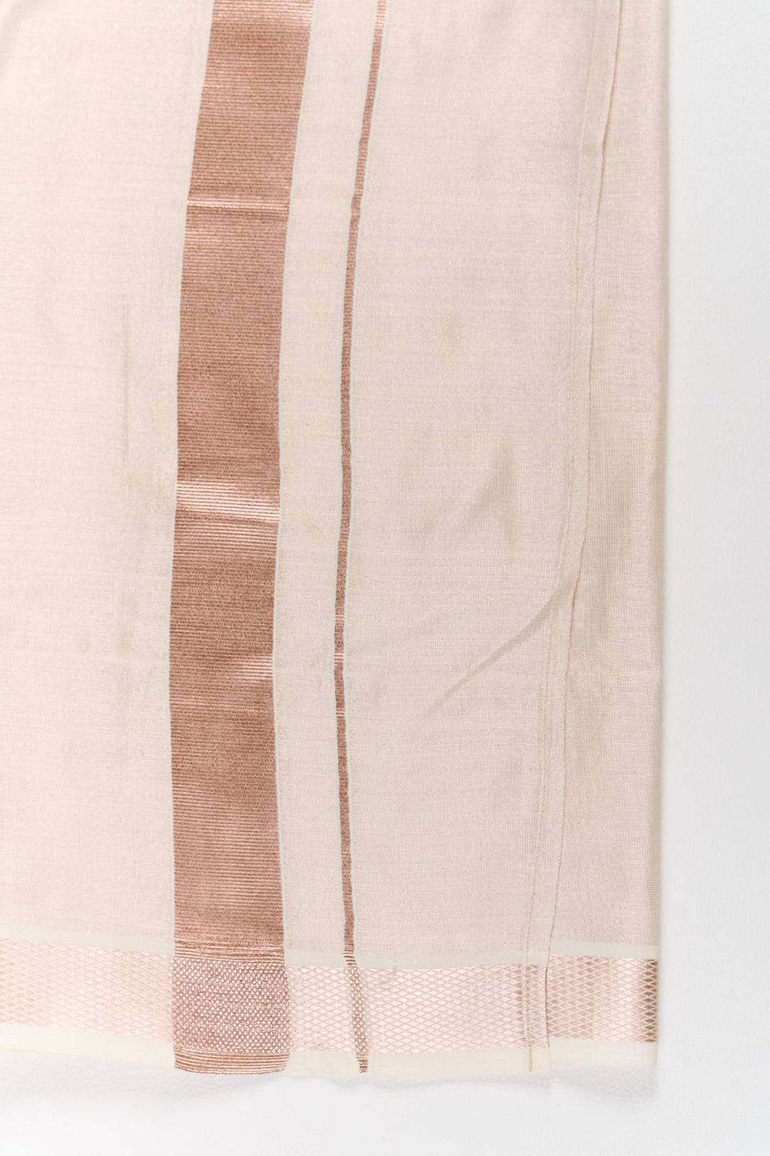 The Nesavu Boys Vesti Boys Blend Silk Vesti with Copper Zari Border for Hindu Festive Celebrations Nesavu Boys Blend Silk Vesti Copper Zari Border Traditional Hindu Ceremonies | The Nesavu