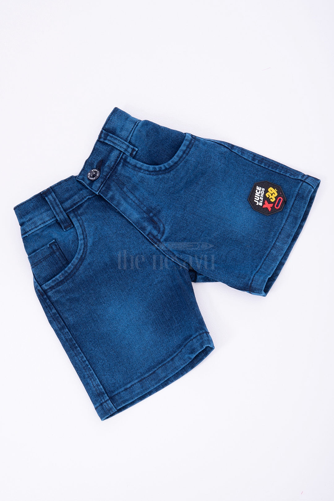 The Nesavu Boys Shorts Boys Blue Denim Shorts with Elastic Waistband Nesavu The Nesavu Boys Blue Denim Shorts with Elastic Waist