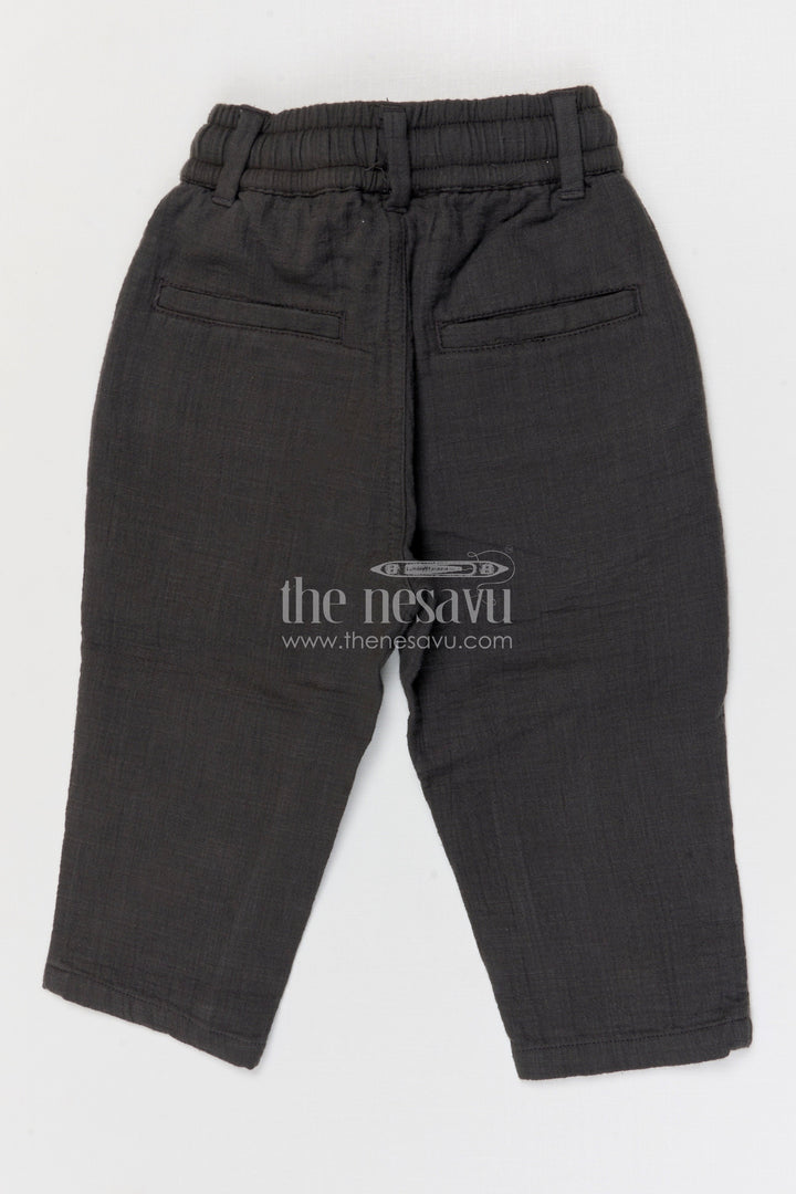 The Nesavu Boys Pant Boys Breathable Muslin Cotton Pants for Everyday Activities and Play Nesavu Nesavu boys breathable muslin cotton pants for everyday wear comfortable kids drawstring pants